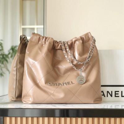 22Bag 奶茶色 銀扣 小牛皮 中號