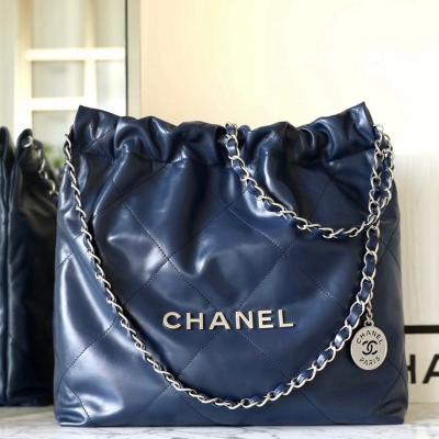 22Bag 海軍藍/銀扣 小牛皮 小號