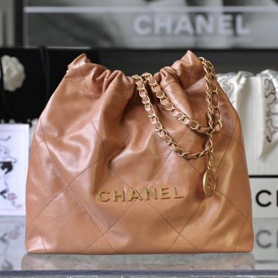 22Bag 小號 焦糖色/金字