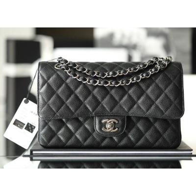 CF25荔枝紋牛皮黑銀