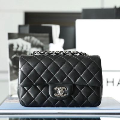 CF Mini 經典款 小羊皮 黑銀