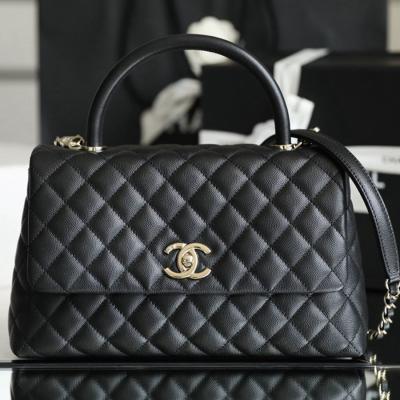 Coco Handle 荔枝紋牛皮29CM 淡金扣