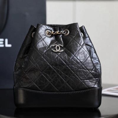 經典流浪雙肩包 黑色 銀扣