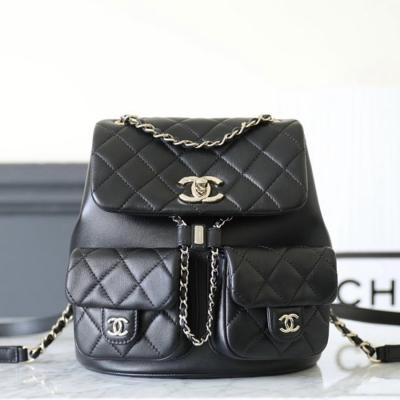 23A 青蛙雙肩包 亮面牛皮 黑色 大號