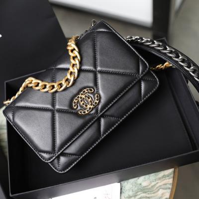 19 WOC 小羊皮 黑色 金扣