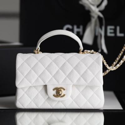 CF Mini handle 牛皮 白色 金扣