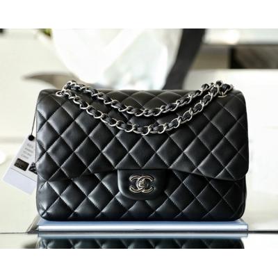 小香 cf30 羊皮黑色 銀扣