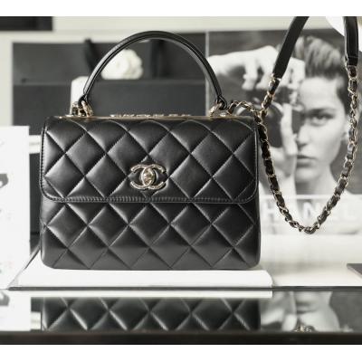 小香 Trendycc手柄口蓋包 羊皮 黑色