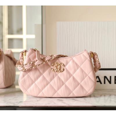 小香 19 Hobo腋下包 褶皺牛皮 粉色 大號