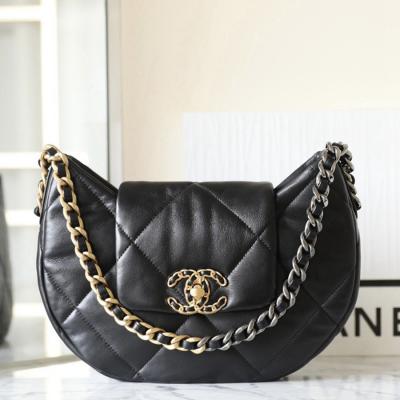 小香 24C早春新款19系Hobo流浪包 羊皮 黑金