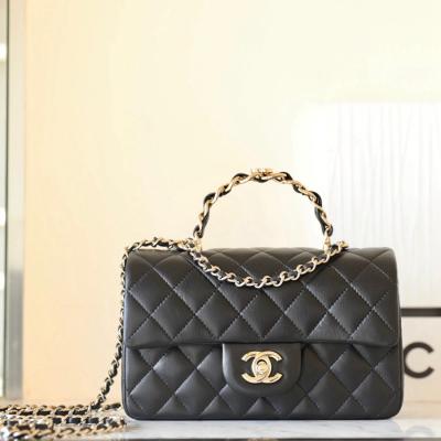 23k秋冬雙c手柄口蓋包 黑色