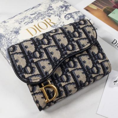 Saddle藍色三折錢包