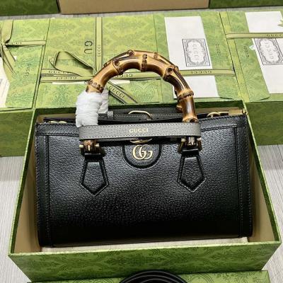 Diana竹節小號肩背包 黑色