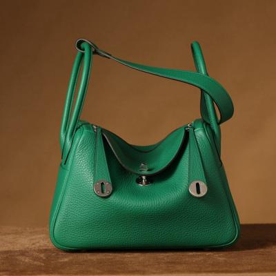 H Lindy 26CM 絲絨綠銀扣