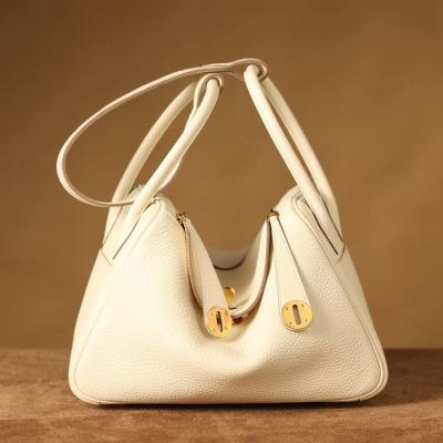 H Lindy 26CM 奶油白金扣