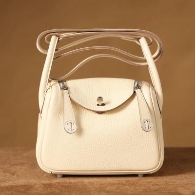 H Lindy Mini 19CM 奶油白銀扣