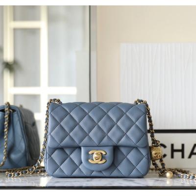 小香 23K 金球調節扣方胖子 牛仔藍