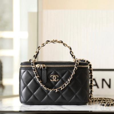 小香 23K秋冬 雙C手柄化妝盒子 黑色