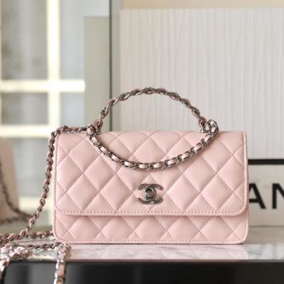 小香 23K秋冬 23K水鑽風琴小包淡粉