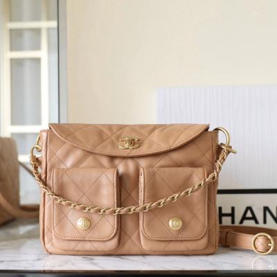 24P 春夏嬉皮郵差包 焦糖色 小號