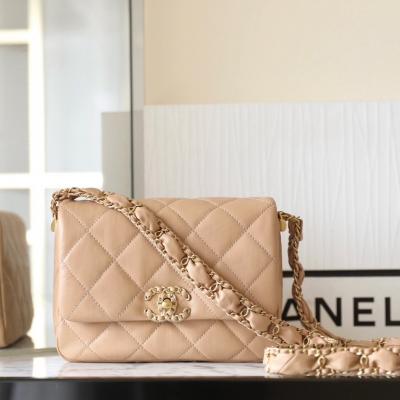 23K 19系列口蓋包 奶茶色