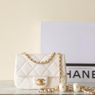 24S春夏雙珍珠方胖子 白色