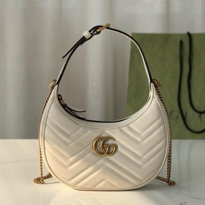 Marmont系列半月包 白色 699514