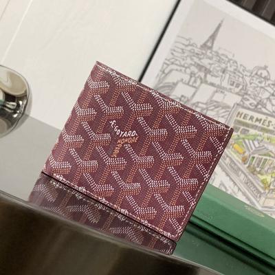 SAINT-FLORENTIN 二折八卡男士錢包 酒紅