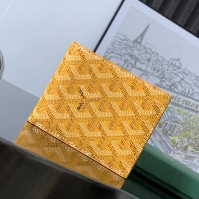 SAINT-FLORENTIN 二折八卡男士錢包 黃色