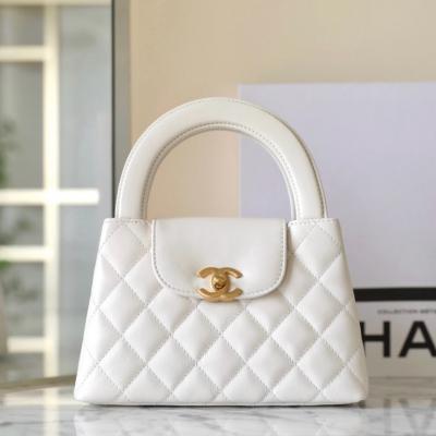 24A Kelly手提鏈條包大號白色