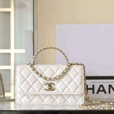 24S 珍珠手提風琴包 白色 24P