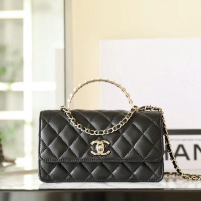 24S 珍珠手提風琴包 黑色