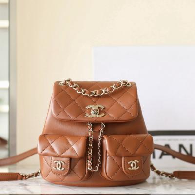 青蛙雙肩包小號巧克力色