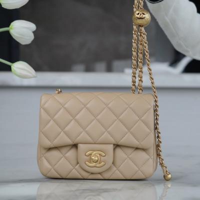 23K金屬球方胖子杏色