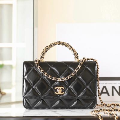 24B秋冬擰鏈手柄鏈條包Woc黑色