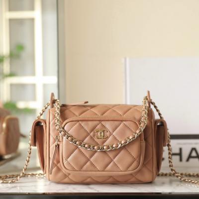 24K 雙袋相機包小號 焦糖色