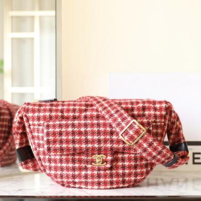 24N Coconeige千鳥紅格子Hobo半月包
