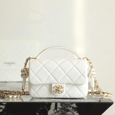 25C早春 繩結口蓋包 Mini白色