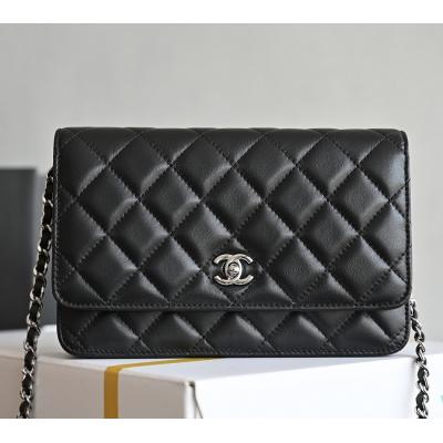 25C Woc發財包羊皮黑銀