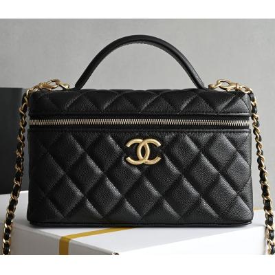 25P LP盒子拉絲大LOGO手拿包 黑色