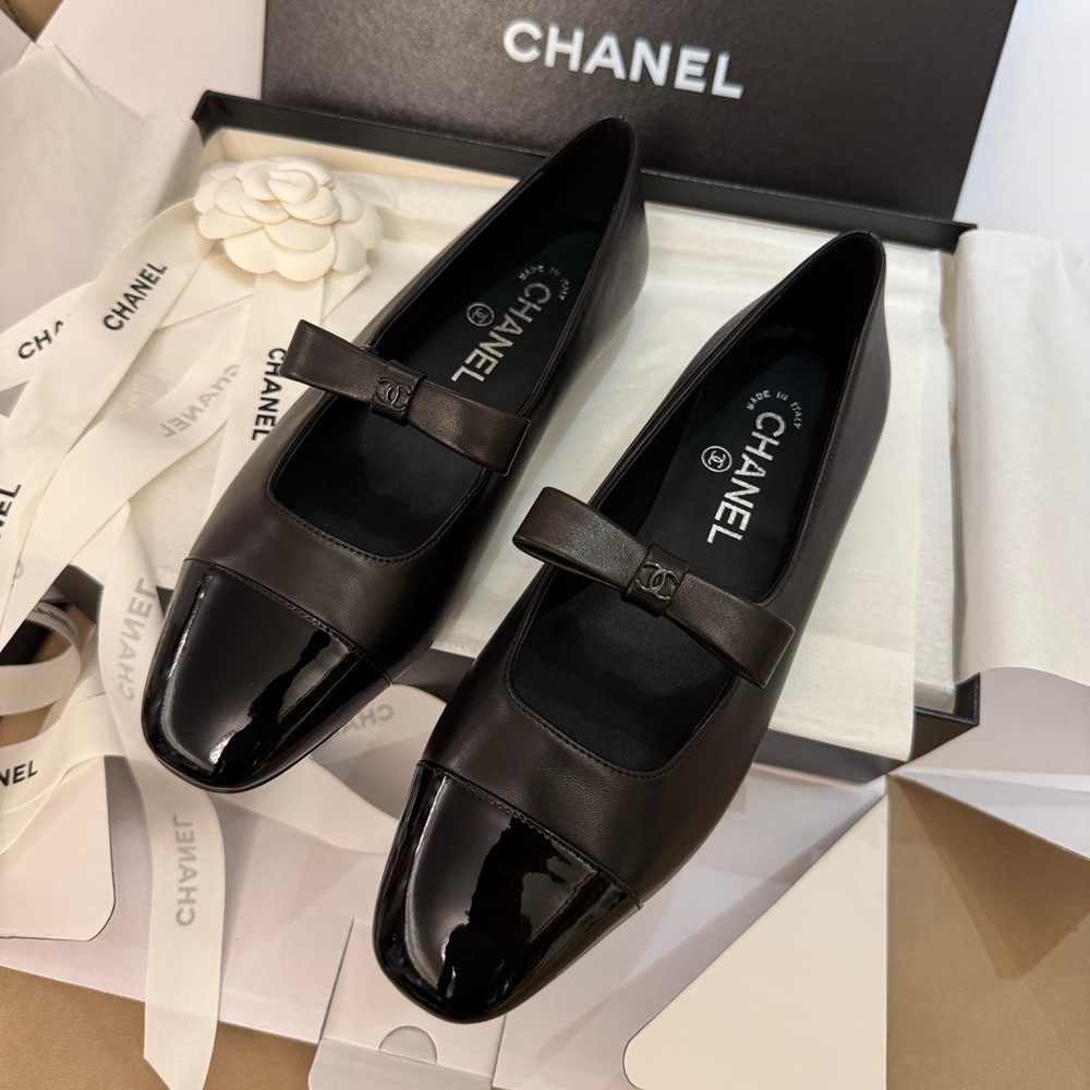 25B 蝴蝶結 瑪麗珍鞋黑色