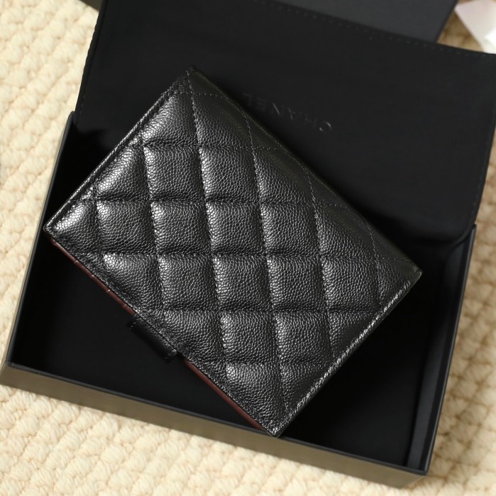 25P 護照夾小球牛皮黑色淡金_3