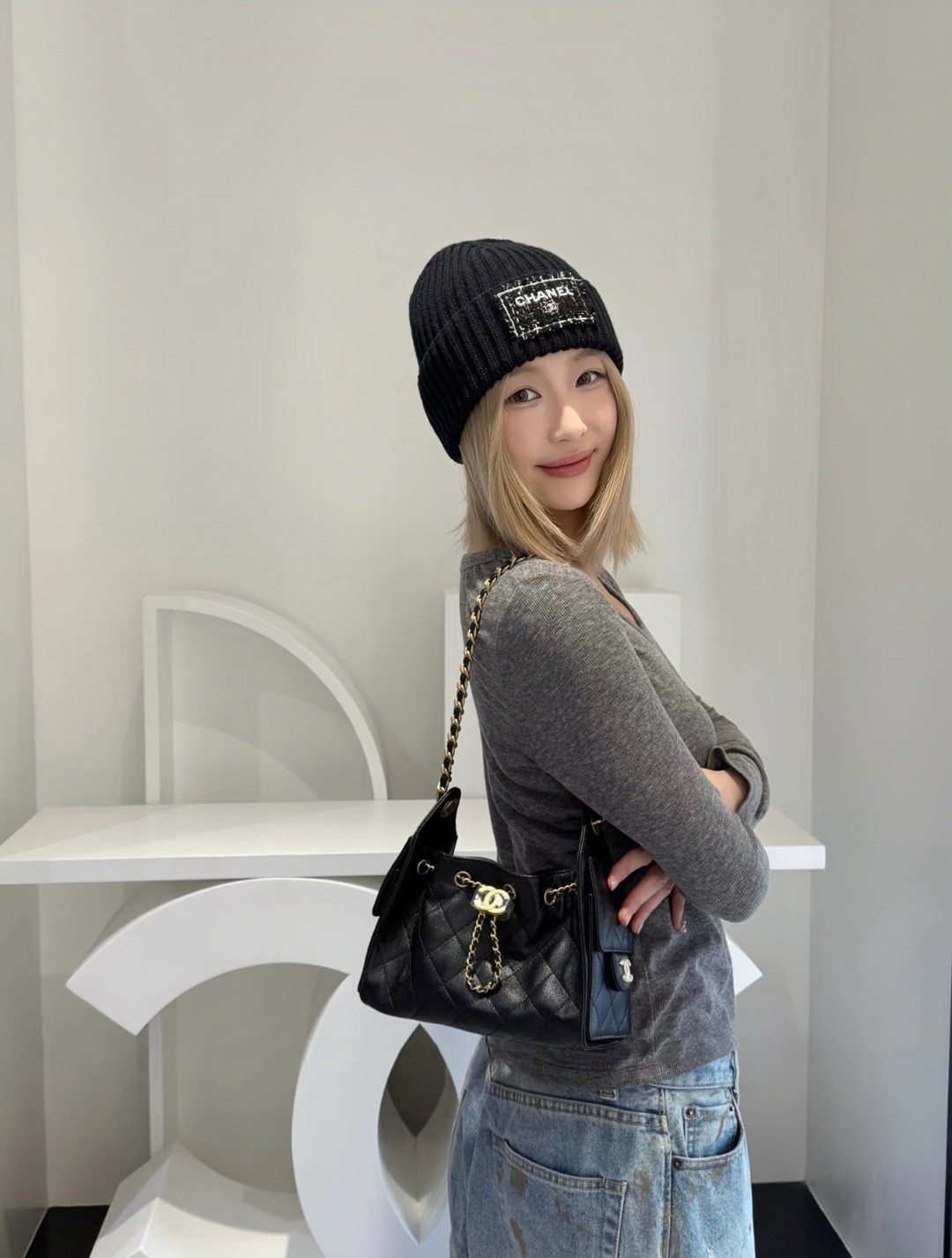 26C 25Bag Mini HandBag球紋黑金_2