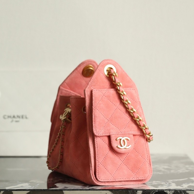 26C 25Bag Mini HandBag麂皮紋粉_8