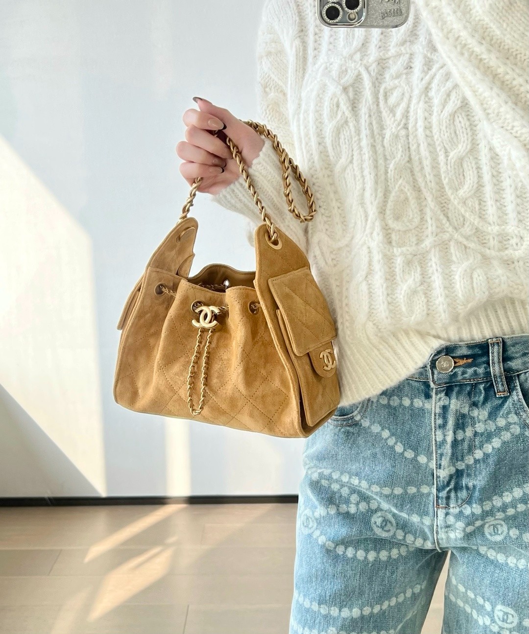 26C 25Bag Mini HandBag麂皮紋巧南瓜黃_8