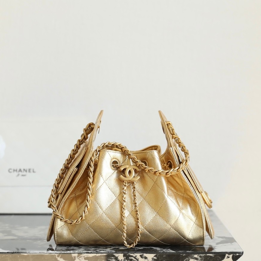 26C 25Bag Mini HandBag金屬金色