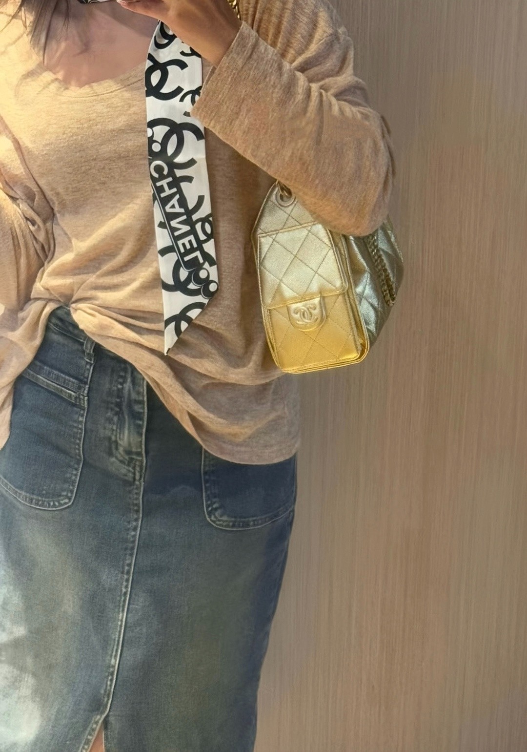 26C 25Bag Mini HandBag金屬金色_2