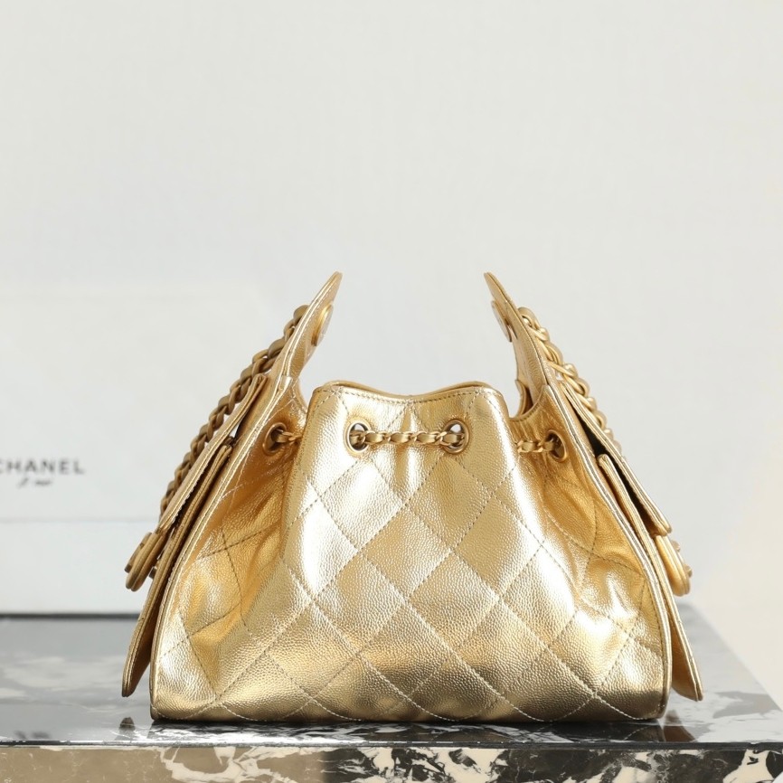 26C 25Bag Mini HandBag金屬金色_7