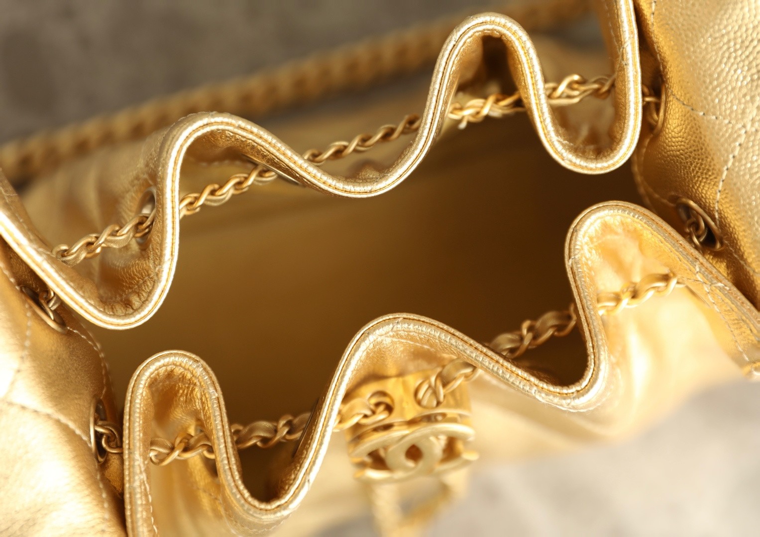 26C 25Bag Mini HandBag金屬金色_6