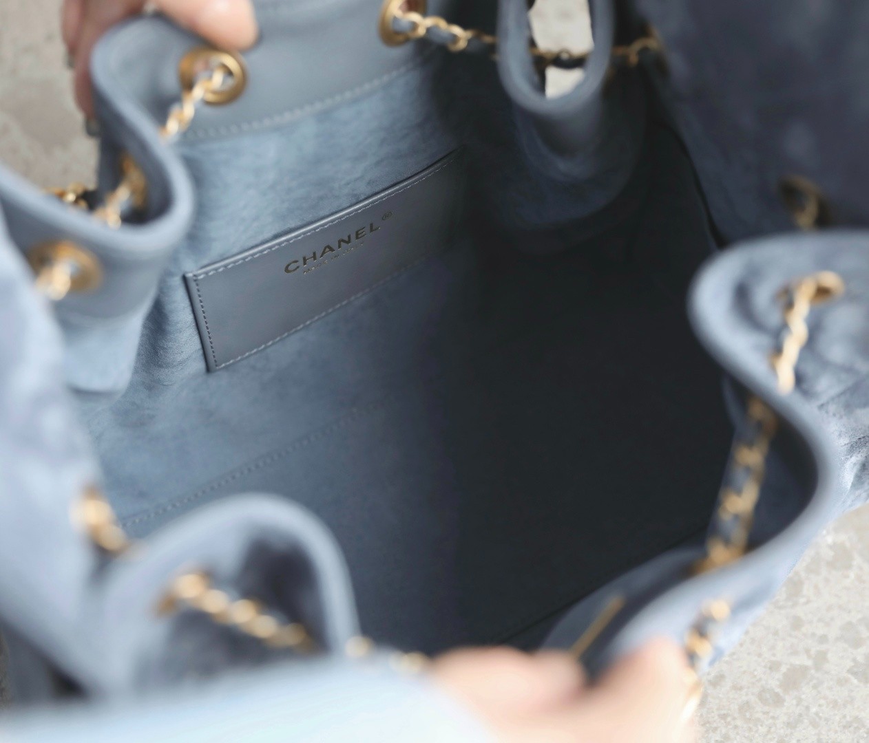 26C 25Bag麂皮紋牛仔藍小號_5